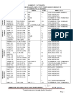 Egerton University addendum exam timetable