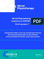 World Physiotherapy Response To COVID-19: Briefing Paper 1