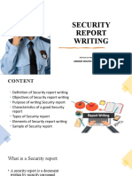 Security Report Writing v4