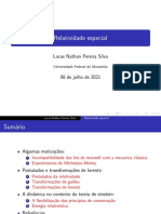 Relatividade especial: Teoria e experimentos