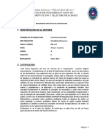 Programa Analitico de Asignatura - Inf119 - Estructuras D.