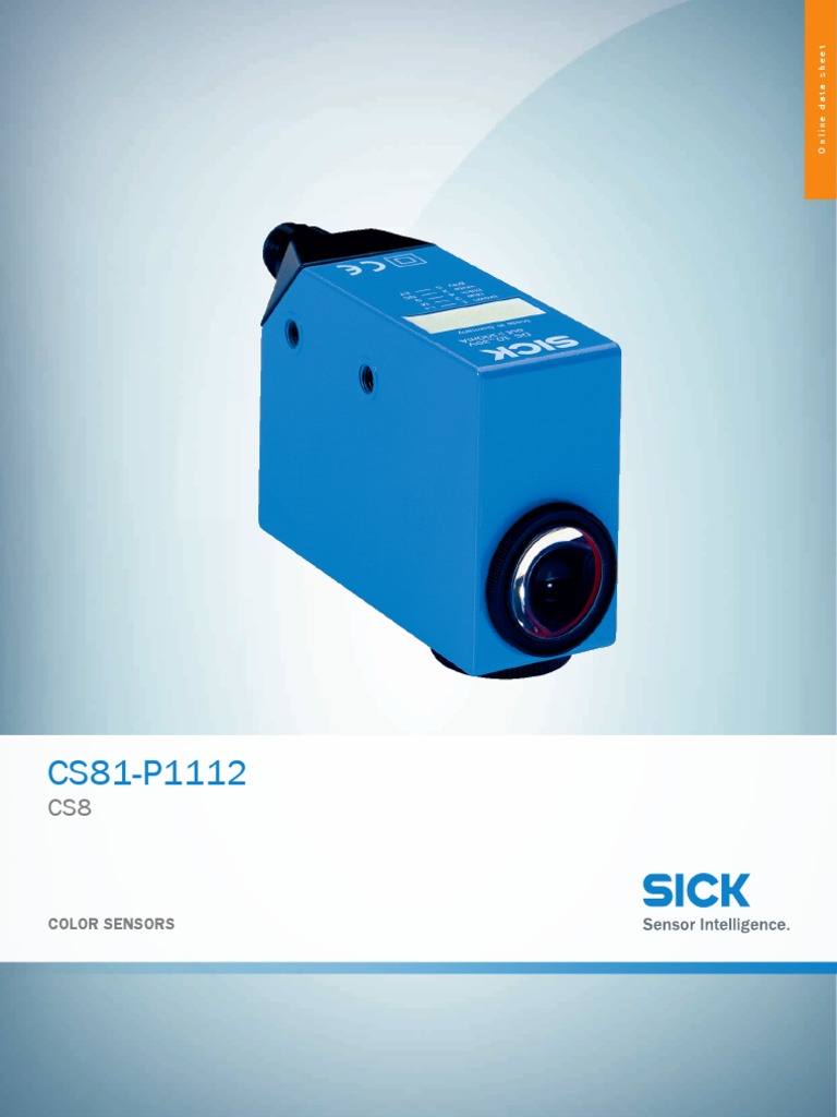 CS81-P1112 Color Sensor Specs | PDF | Electrical Connector ...