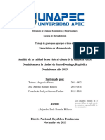 Análisis de la calidad de servicio al cliente de Altice Dominicana