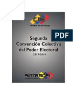 Segunda Convención Colectiva Del Poder Electoral Con Auto de Homologación