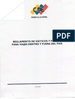 Reglamento de Viaticos Aprobado en Gaceta Electoral Nro. 863 de Fecha 28082017