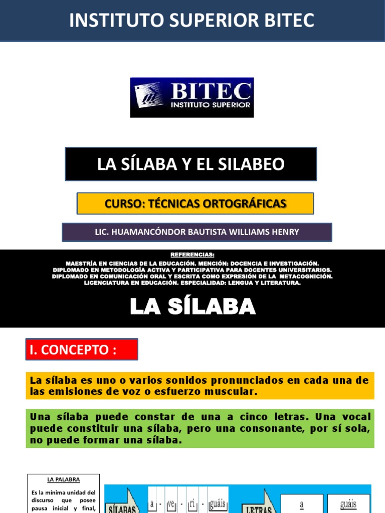 La Sílaba y El Silabeo | PDF | Sílaba | Palabra