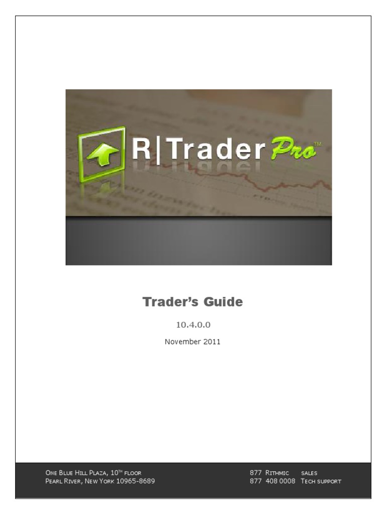 R Trader Pro Trader's Guide | Download Free PDF | Chart | Order (Exchange)