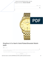 Dreyfuss & Co Gent's Gold Plated Bracelet Watch - Ernest Jones