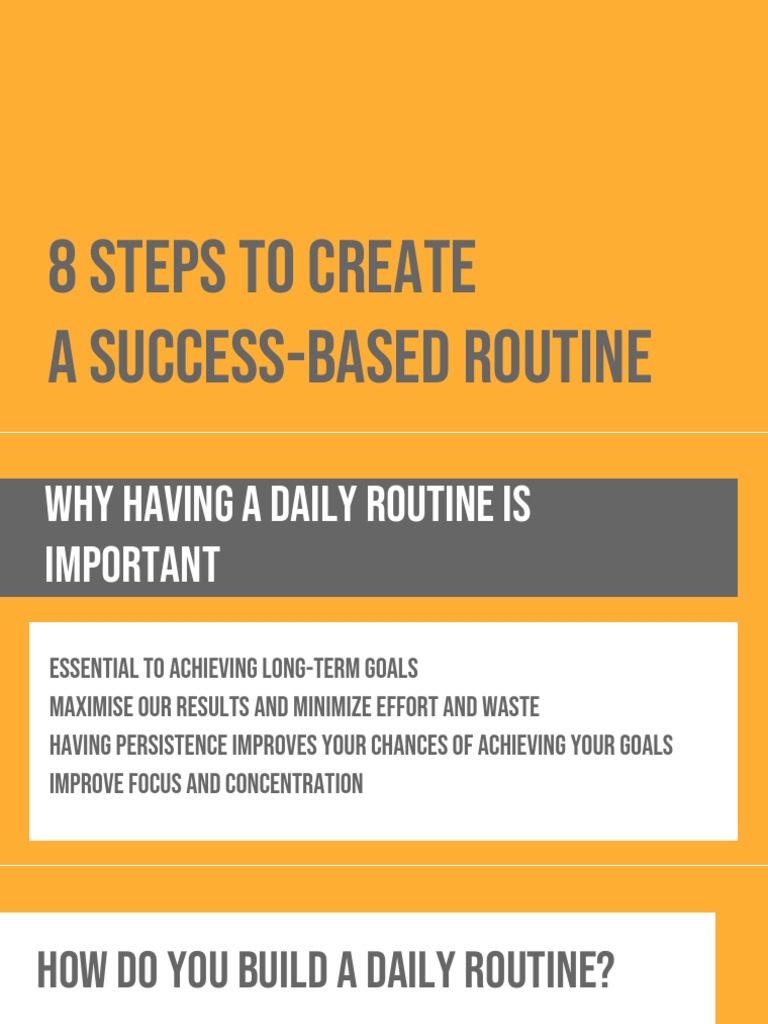 Success-Based Daily Routine Steps | PDF