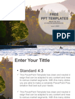 Beautiful Lake View Nature PowerPoint Templates Standard