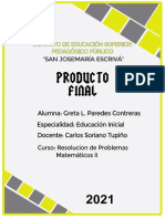 Producto Final Resolución de Problemas Matemáticos Ii