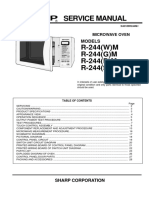 Microwave Sharp R-244 Service Manual