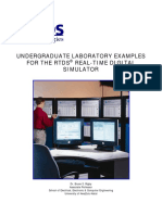 Undergraduate Laboratory Examples For The Rtds Real-Time Digital Simulator