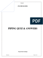 Piping Quiz & Ans (Fluor Daniel)
