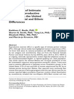 Prevalence of Intimate Partner Reproductive Coercion in The United States: Racial and Ethnic Differences