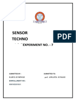 Sensor Techno Logy: Experiment No. - 7