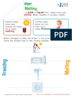 Grade 2 States of Matter Freezing and Melting Worksheet