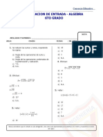 6to - Evaluacion de Entrada de Algebra - III Bimestre