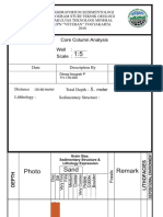 Sand Photo Remark: Core Column Analysis Well: .......... Scale