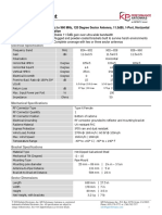 Kppa-900-120-11.5: 824 MHZ To 960 MHZ, 120 Degree Sector Antenna, 11.5dbi, 1-Port, Horizontal Polarization