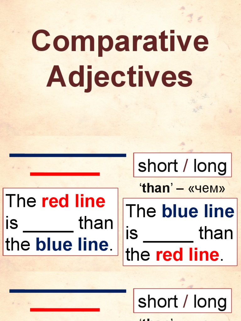 Comparative Adjectives Presentation PDF Chair Phonology