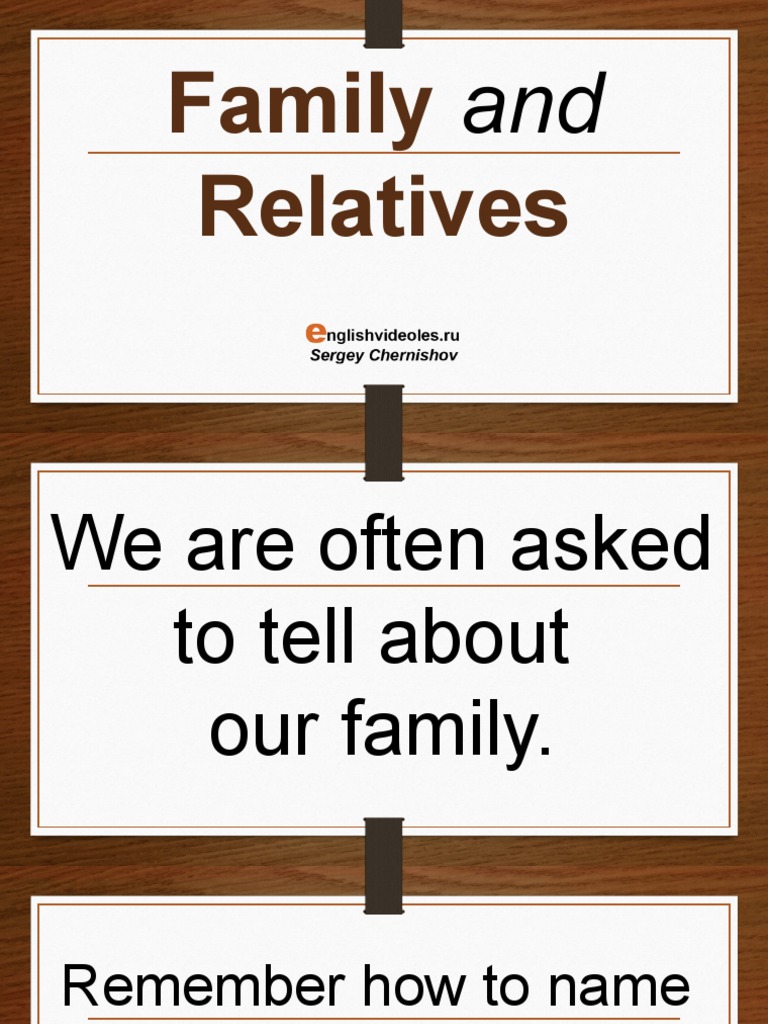 Family Relationships Quiz Guide | PDF | Language Arts & Discipline