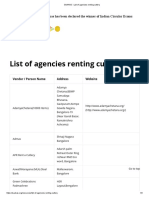 SAAHAS - List of Agencies Renting Cutlery