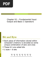 Chapter 02 - Fundamental Input Output and Basic C Operators