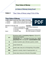 Time Value of Money Using Excel Time Value of Money Using TI BA II Plus