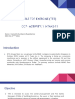 Table Top Exercise (Tte) Cc7 - Activity: 1 Intake-11: Name: Kamatchi Sundaram Neelakantan NRIC No: S 236J