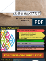 Leave Benefits Leave Benefits: By: Grace B. Bandayrel MPA Student By: Grace B. Bandayrel MPA Student