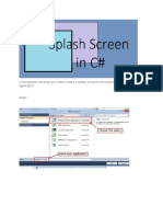 In This Tutorial I Will Show You "How To Make A Splash Screen in C# Visual Studio Windows Forms Application"