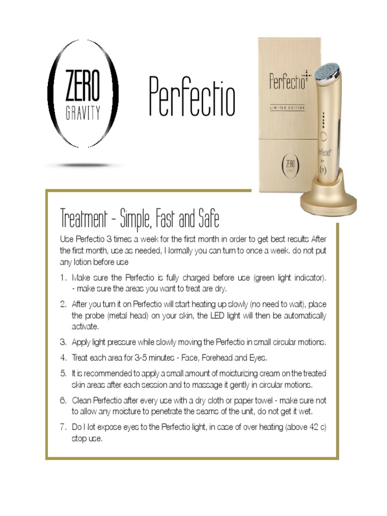 Perfectio Plus LED Zero Gravity (EN) PDF