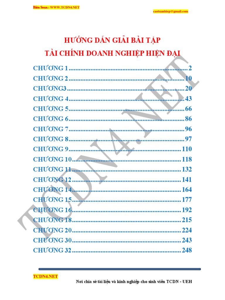 HNG DN Gii Bai TP Tai Chinh Doanh N | PDF