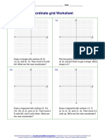 Coordinate Grid Worksheet: Name: - Date