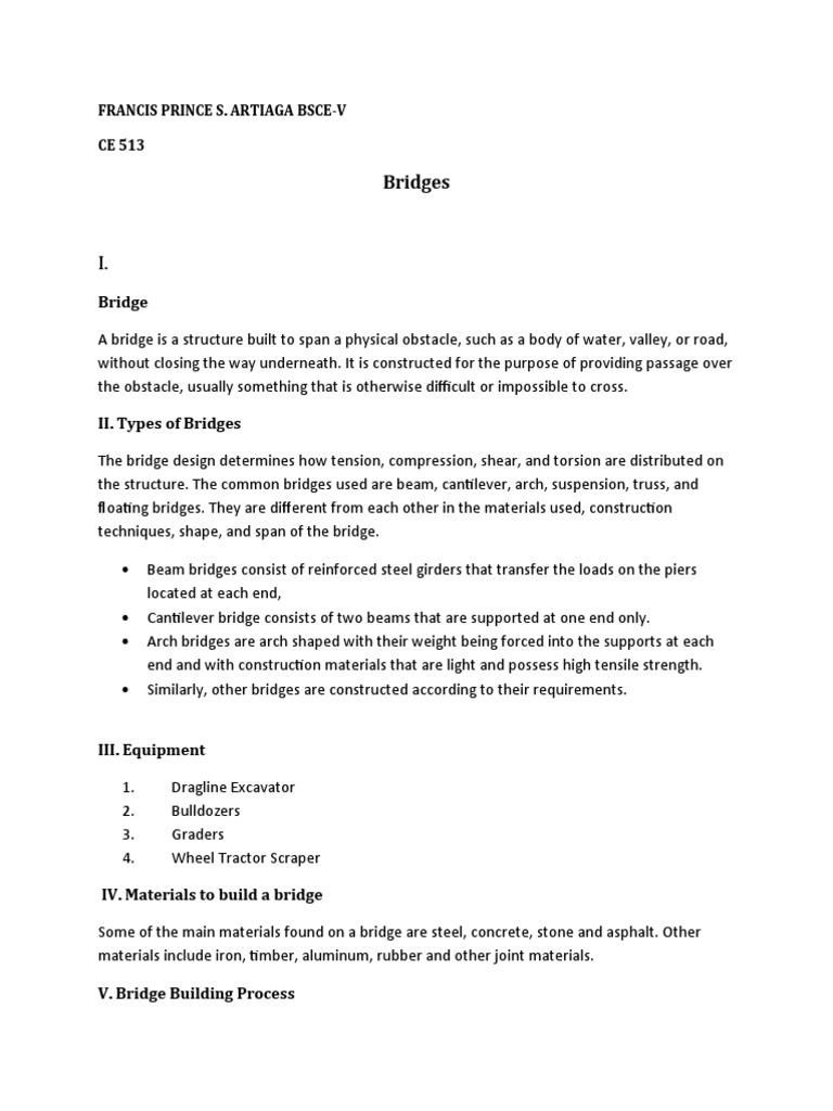 Types and Challenges of Bridge Engineering | PDF | Bridge | Beam ...