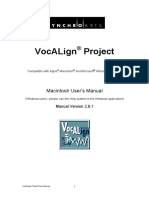 Vocalign Project: Macintosh User'S Manual