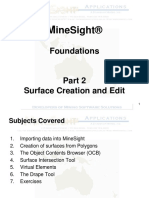 MineSight - Part2 - Surface Creation and Edit