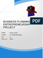 Bussiness Planning and Ent Project