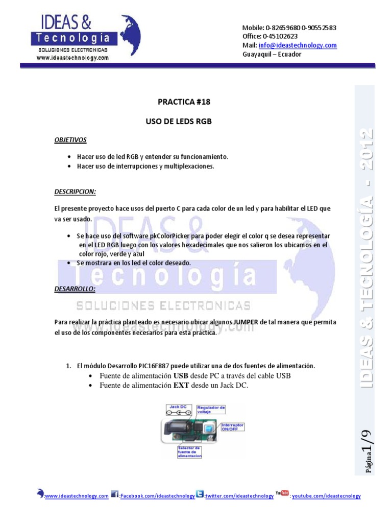 Practica Led - RGB | PDF | Color | Modelo de color Rgb