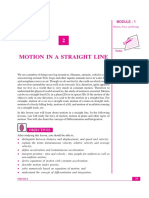 Motion in A Straight Line: Module - 1