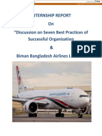 Internship Report On "Discussion On Seven Best Practices of Successful Organization & Biman Bangladesh Airlines Limited"