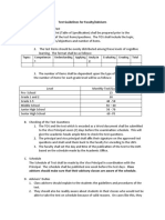 Test Guidelines For Faculty/Advisers: Topics Competencie S Understanding Applying Analyzin G Evaluating Creating Total