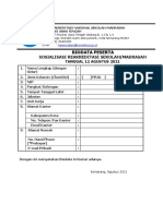 Biodata Peserta Sosialisasi Reakreditasi