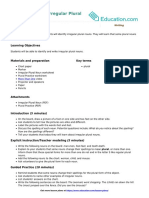 More Than One: Irregular Plural Nouns: Learning Objectives