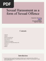 Sexual Harassment As A Form of Sexual Offence