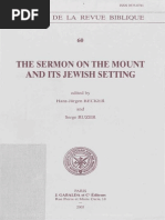 (Cahiers de La Revue Biblique 60) Hans-Jürgen Becker, Serge Ruzer (Eds.) - The Sermon On The Mount and Its Jewish Setting (Cahiers de La Revu