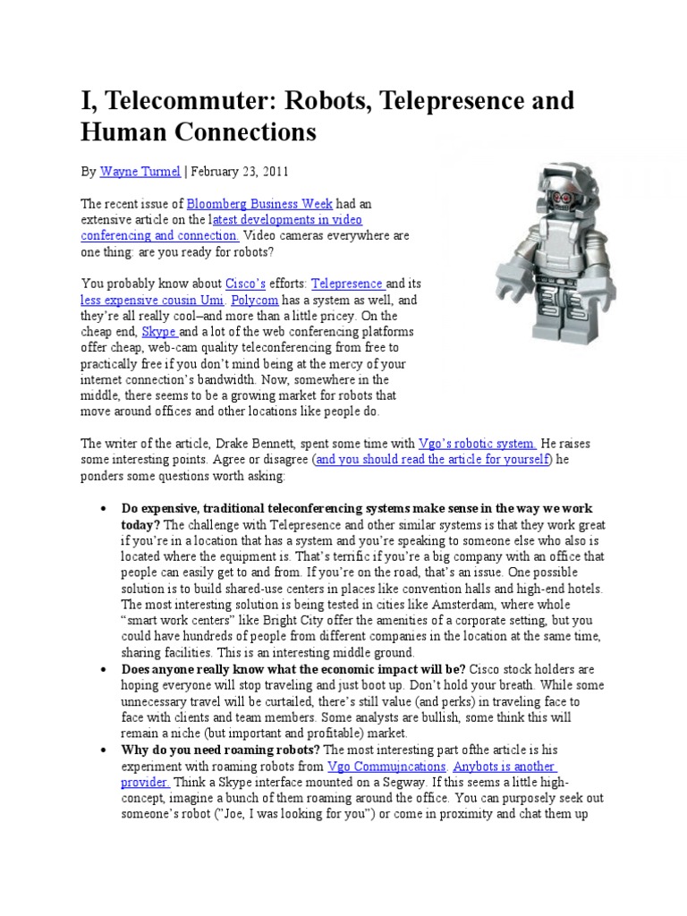 I Telecommuter | PDF | Communication