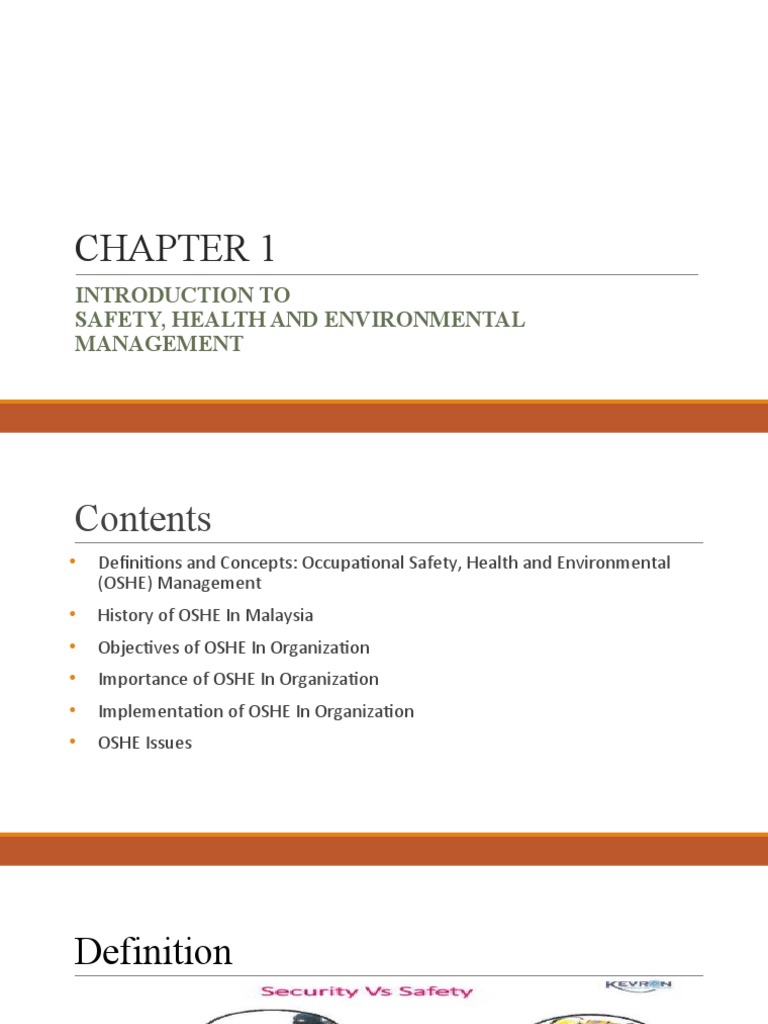 Topic 1 - Intro To Oshe | PDF | Occupational Safety And Health | Hazards