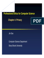 Professional Ethics For Computer Science: Chapter 4: Privacy